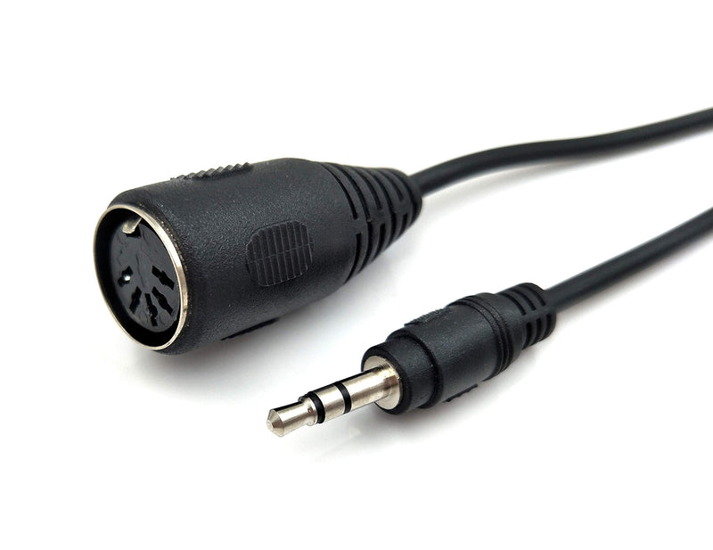 [AUSTRALIA] - 5 Pin DIN Female Cable, Poyiccot 5 pin DIN Female to 3.5mm Male Connector Jack Plug Wire Cord for MIDI Keyboard (1m /3.3feet) 
