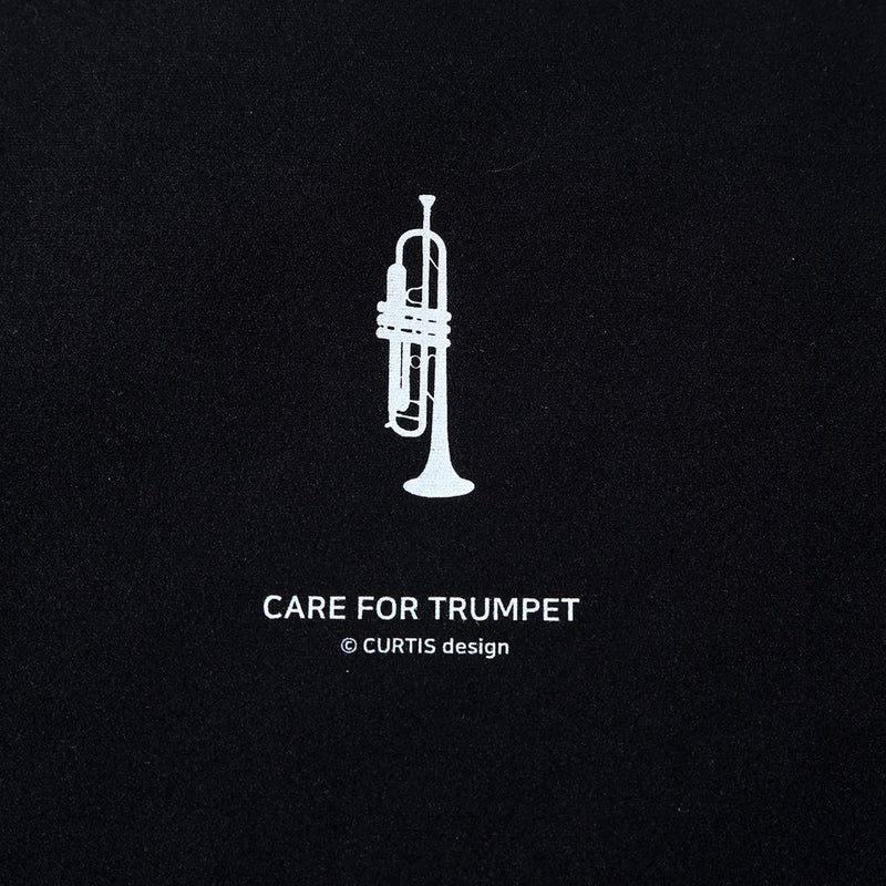 Curtis Bags Professional Microfiber Polishing Cloth - Printed Trumpet One Size black