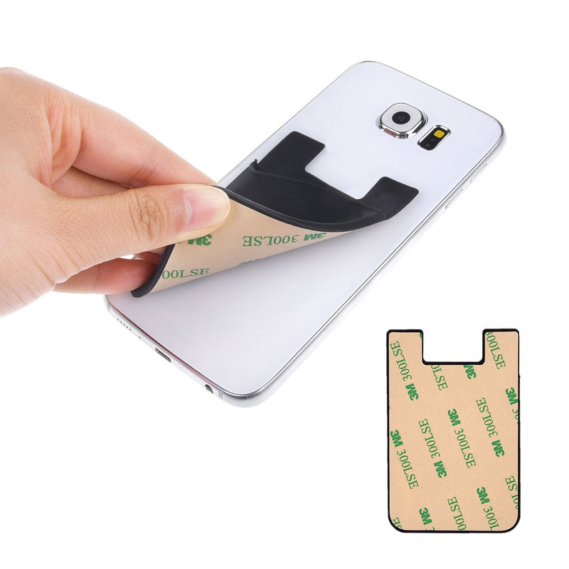 Credit Card/ID Card Holder - Can be attached to almost any Phone - Always carry your Essential Cards with your Phone - Silicone Material will keep its shape, cards will not fall out - 3M sticker 3x Black 3 Pieces