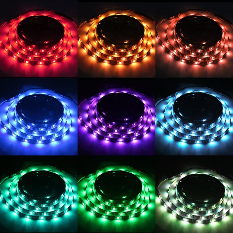 [AUSTRALIA] - Led Strip Lights Battery Powered abtong RGB Led Lights Strip with Mini Controller Waterproof Led Strip Rope Lights Battery Led Lights Multi Color Changing Lights 2M 6.56ft 6.56FT/2M 