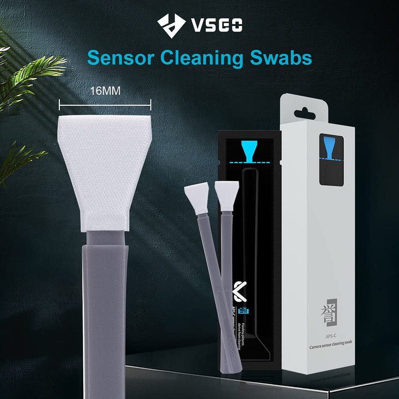 VSGO 12 Pcs Digital Camera Cleaning Swab APS-C Sensor Cleaning Swabs for DSLR or SLR Digital Camera