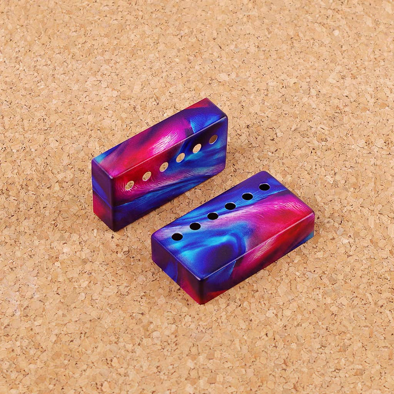 Alnicov 2Pcs Humbucker Pickup Covers 50/52mm Neck Bridge Pickup Covers for Electric Guitar Parts Colorful Blue