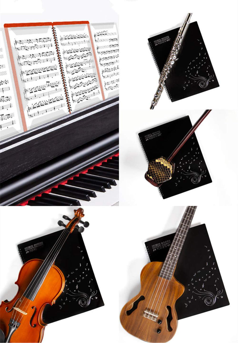 Wangyiqian Music Folder Document Organizer File Paper Storage Folder Sheet Music Holder File Portfolio Organizer for Choirs Student