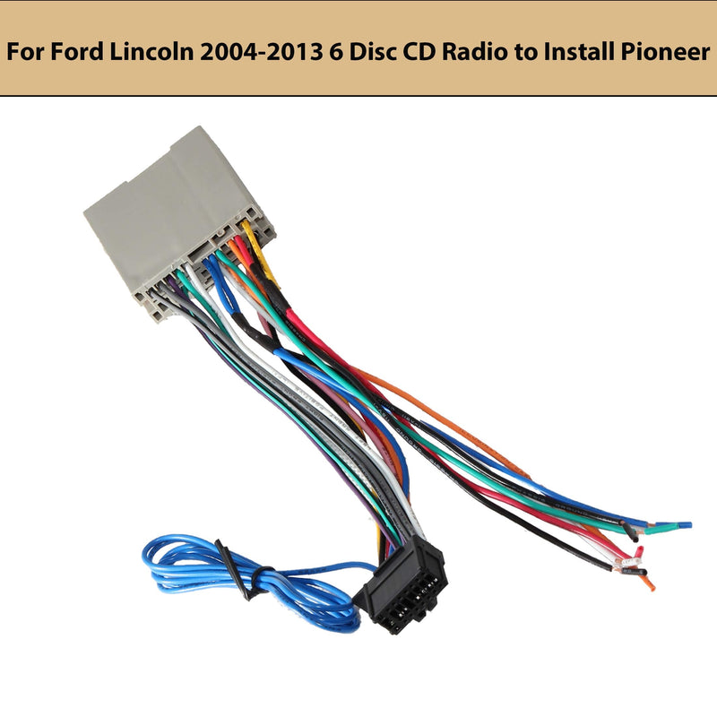 [AUSTRALIA] - RED WOLF Car Stereo Pionner Wire Harness Adapter Connector Compatible with Ford F150 Escape Focus 2004-2013, Lincoln 2006-2010 Town Car for Pionner Radio CD Player Receiver Amplifier/SWC Cable Plug 