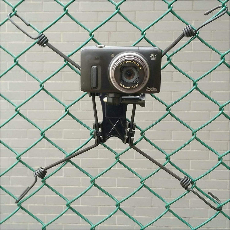 3 in 1 Universal Action Camera Chain Link Fence Mount for Action Camera/Digital Camera/Cell Phone Fence Mount - Ideal Backstop Camera Mount for Recording Baseball,Softball and Tennis Games