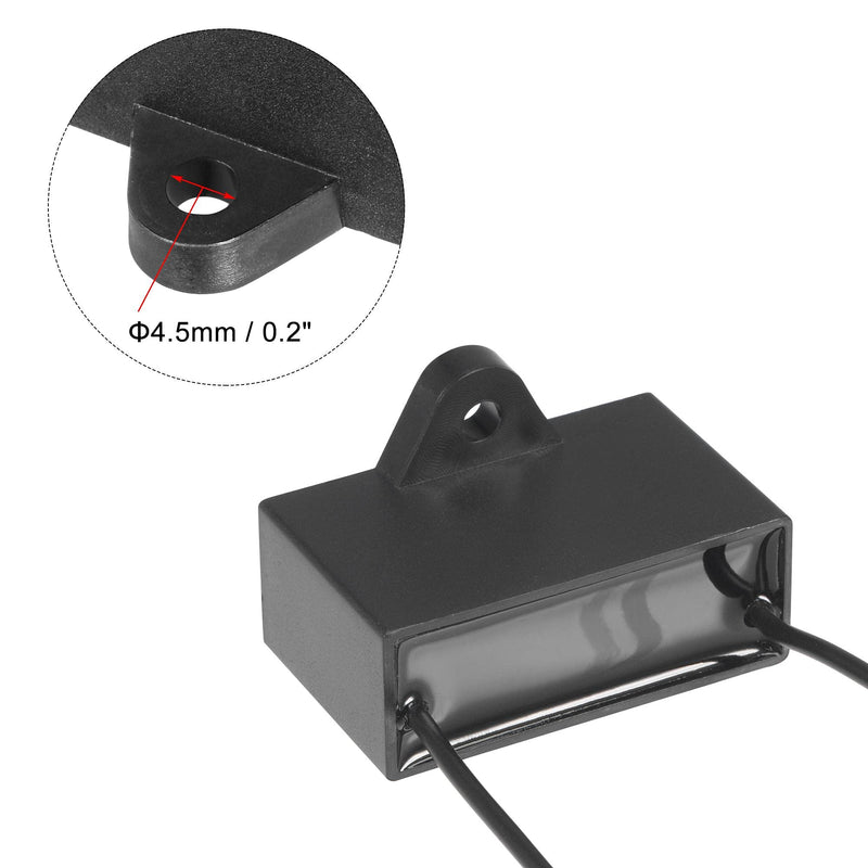 uxcell Ceiling Fan Capacitor CBB61 4.5uF 350V AC 2 Wires Metallized Polypropylene Film Capacitor 47x29x18mm for Electric Fan Pump Motor Generator 3Pcs