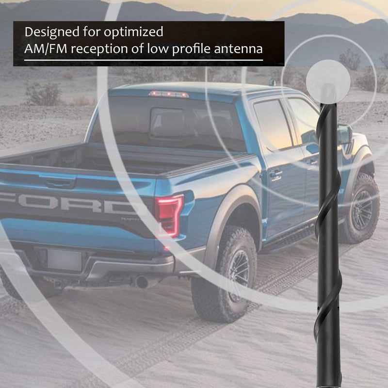KSaAuto Antenna Fits for Ford F150 2009-2021, 13 Inch Spiral Rubber Car Wash Proof Antenna Replacement Mast, New Designed for Optimized Car Radio FM/AM Reception, Antenna Compatible with F150