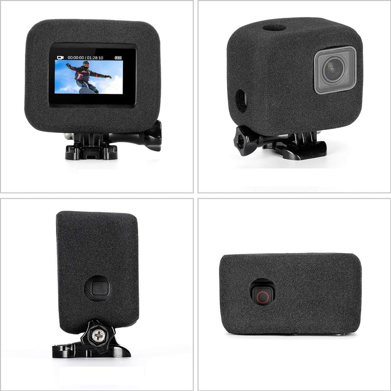 Taisioner Windslayer Cover Housing Frame Case for GoPro Hero 5 Hero 6 Hero 7 Black Video Noise Reduction HERO 5 6 7 Windslayer