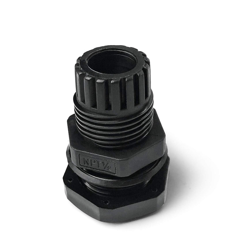 MGI SpeedWare Strain Relief NPT Nylon Cord Grip Cable Glands - 20 Pack (1/2", Black) 1/2 Inch (20-Pack)
