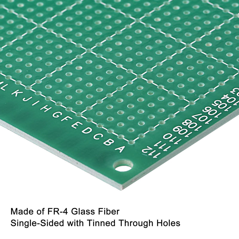 MECCANIXITY PCB Board Single Sided Printed Circuit Prototyping Boards Plated Through Holes for DIY Soldering Electronic Projects, 180mmx300mm, Pack of 2