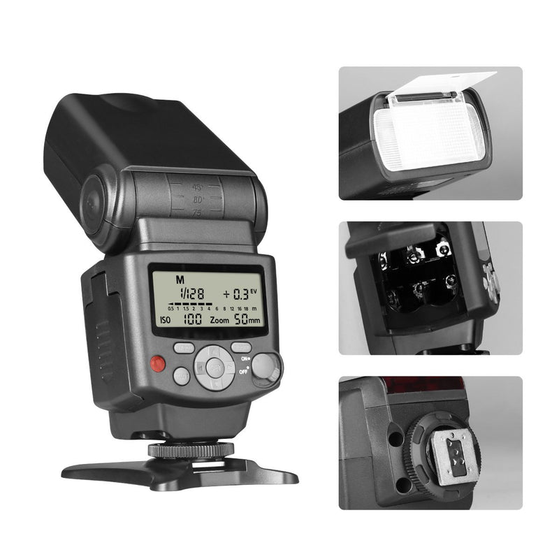 Voking VK430 I TTL Speedlite LCD Display Shoe Mount Flash Compatible with Nikon D3400 D3300 D3200 D5600 D850 D750 D7200 D5300 D5500 D500 D7100 D3100,etc