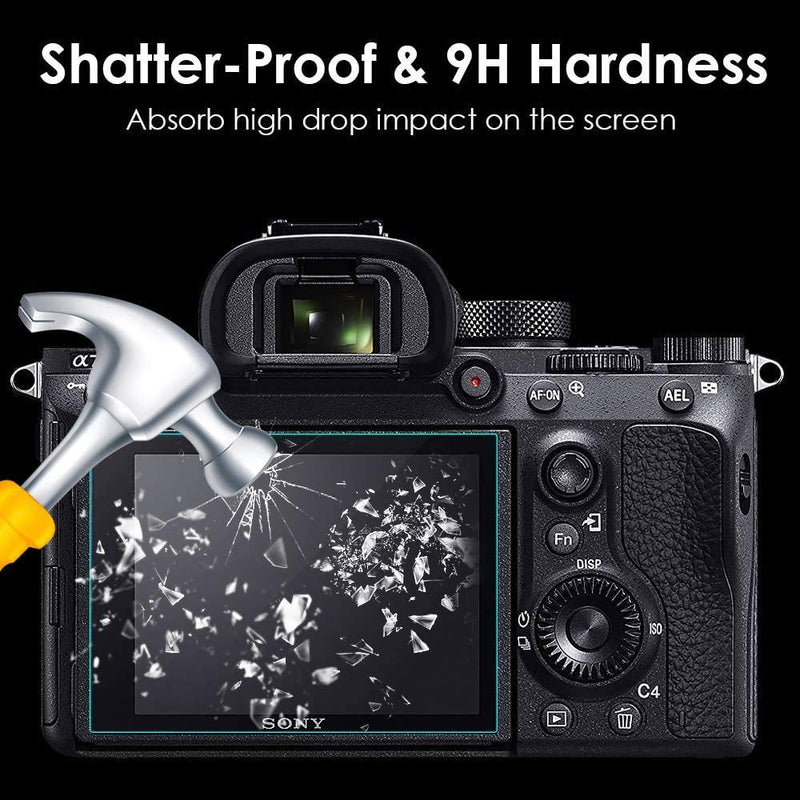 Screen Protector Compatible with Olympus TG-6 Digital SLR Camera Tempered Glass Cover Protects Full Cover Edge to Edge Anti-Bubble Scratch-Resistant Fingerprint,with Briquettes Elf Hot Shoe(3 Pack)