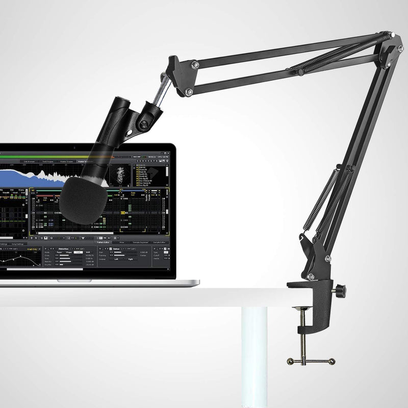 [AUSTRALIA] - SM57 Mic Stand with Pop Filter - Microphone Boom Arm Stand with Foam Windscreen Cover for Shure SM57-LC Cardioid Dynamic Microphonee by YOUSHARES 