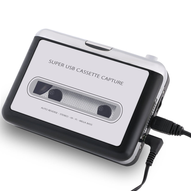 Incutex tape player and converter to MP3 WITH PC – portable digital cassette converter Cassette to MP3 with PC