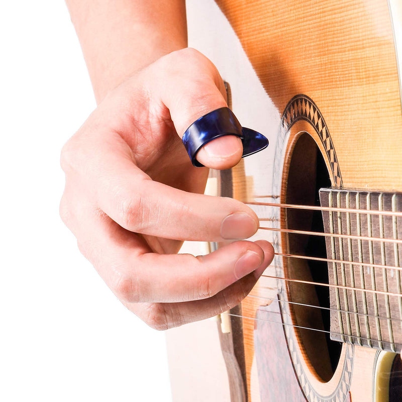 Thumb Picks Finger Picks, Medium, Flat Thumbpicks, Celluloid Guitar Thumb Finger Picks (24 Pieces, Thumb Picks)