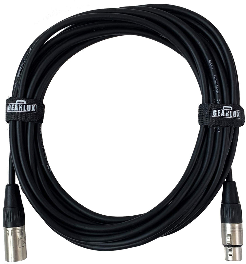 Gearlux XLR Microphone Cable Male to Female 10 Ft Fully Balanced Premium Mic Cable - 10ft 1 Pack