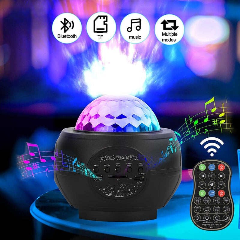 Galaxy Projector，Sound Activated Party Lights With Remote Control Dj Lighting Bluetooth Speaker Disco Ball Light For Kids Bedroom Party Birthday Gifts Home Theatre