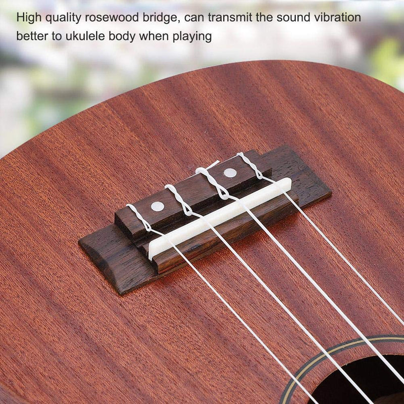 Dilwe Ukulele Bridge Nut Saddle, Rosewood Bridge Plastic Nut & Saddle for Ukulele DIY Repairing Accessory Parts