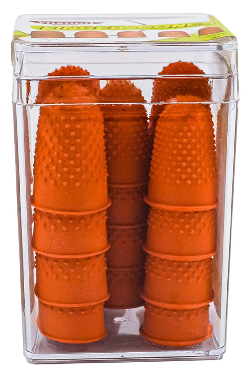 Pack of 20 Studded Natural Rubber Finger Cone Thimblettes in 5 sizes For Note Counting and Page Turning