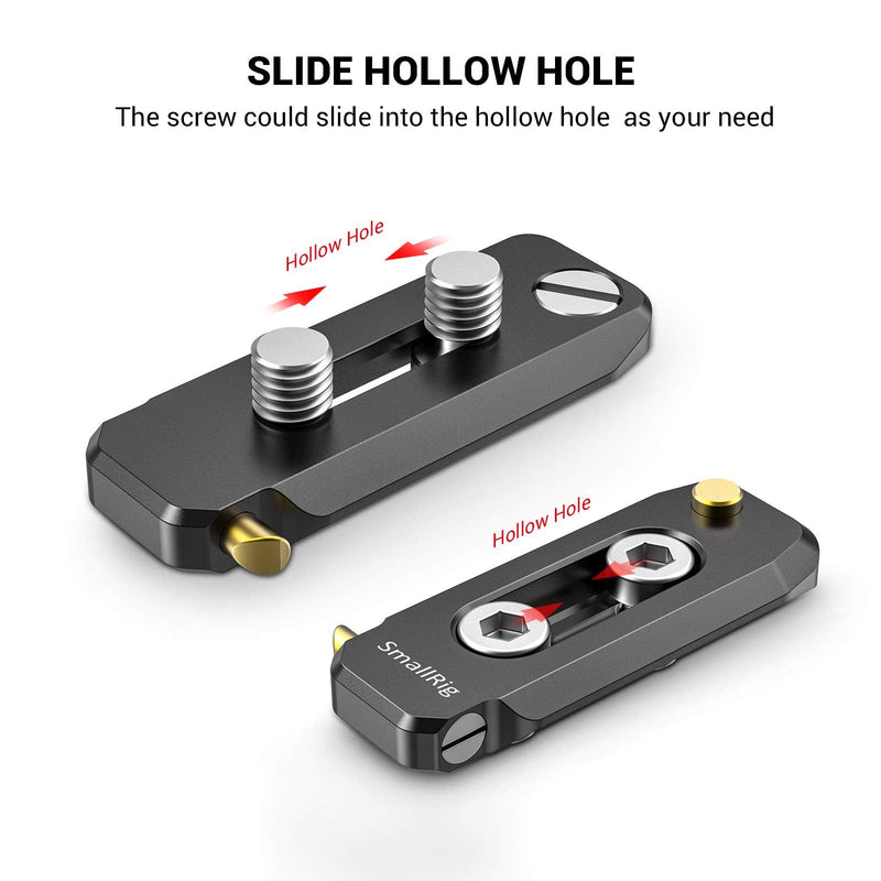 SMALLRIG Universal Low-Profile Quick Release NATO Rail Safety Rail 50mm/2inches Long with 1/4'' Screws for NATO Handle Camera Cage EVF Mount – BUN2468 50 mm
