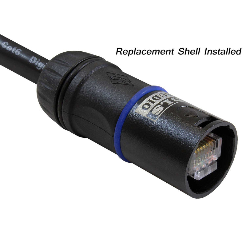 [AUSTRALIA] - GLS Audio G-Shell Replacement Shell & Blue Ring for GLS Audio Ethercon Compatible Ethernet Cables - 4 PACK 