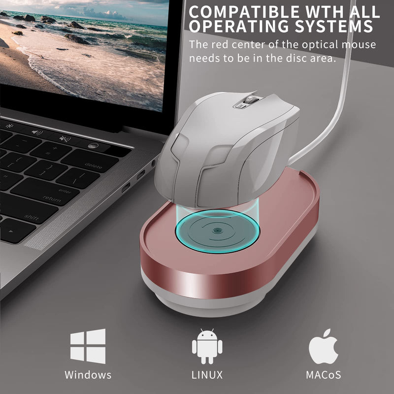 [AUSTRALIA] - Ergopollo Mouse Jiggler, Undetectable Mouse Mover Device Wiggler Shaker with Drive Free USB Cable and 5V1A Adapter, Moves Mouse Automatically, Keep PC Screen Active, Pink 