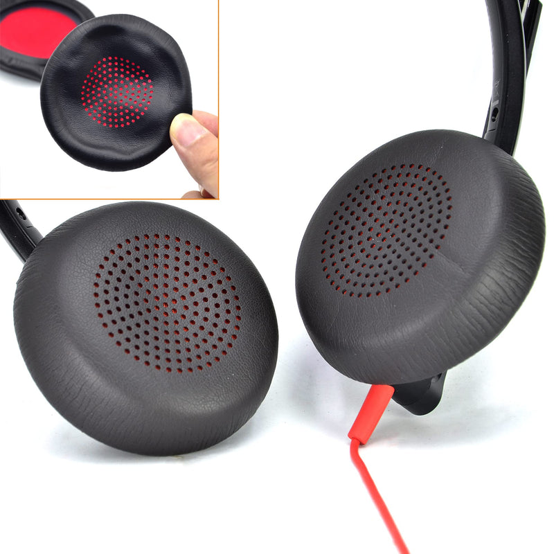 [AUSTRALIA] - Voyager Focus UC Ear Pads - Replacement Ear Cushion Cover Compatible with Poly Voyager Focus UC, Plantronics Voyager Focus UC B825 Binaural, BLACKWIRE 5220 5210 7225, Voyager Focus 2 UC USB-A Headset 