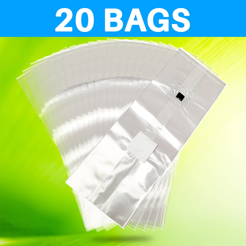 [AUSTRALIA] - Mushroom Grow Bags with Self Healing Injection Port - 20 Bags - Evviva Sciences - 0.2 Micron Patch - Thick 3mm Polypropylene - Autoclavable, Durable, & Tear Resistant 