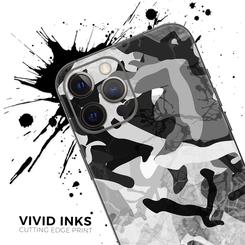 Design Skinz Desert Snow Camouflage V2 - Full Body Skin Decal Wrap Kit Compatible with The Apple iPhone 12 Pro Max (Full-Body, Screen Trim & Back Glass Skin)