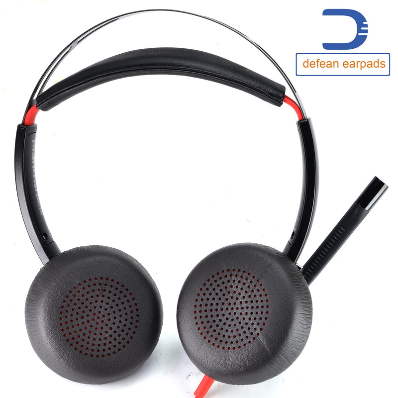 [AUSTRALIA] - Voyager Focus UC Ear Pads - Replacement Ear Cushion Cover Compatible with Poly Voyager Focus UC, Plantronics Voyager Focus UC B825 Binaural, BLACKWIRE 5220 5210 7225, Voyager Focus 2 UC USB-A Headset 
