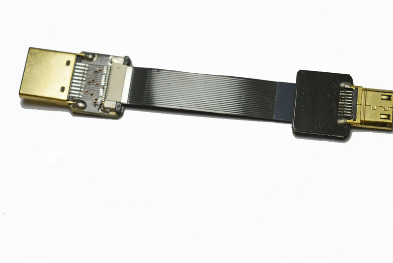 Short Slim Flat HDMI FPV HDMI Cable Mini HDMI Straight to Standard HDMI Full HDMI Normal HDMI Straight HDMI male for rig gimbal Canon 5D3 5D2, panasonic lumix GH3 GH2, sony nex 5N 5T 5R 7N 10CM