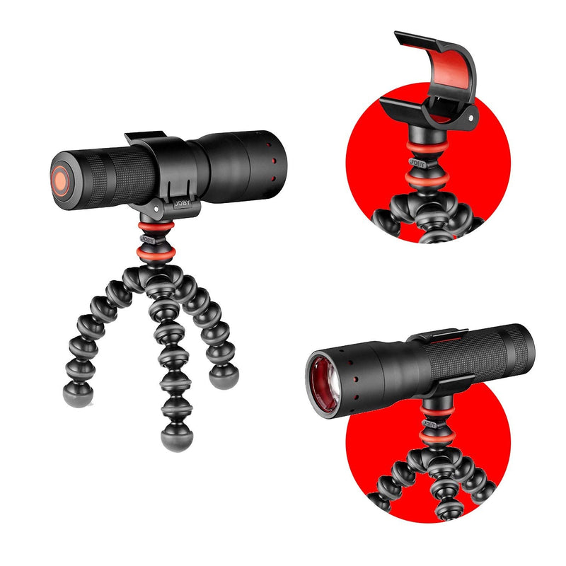 Joby JB01571-BWW GorillaPod Starter Kit, Flexible Mini Tripod with Universal Smartphone Clamp, GoPro and Torch Mount Up to 325 g Payload