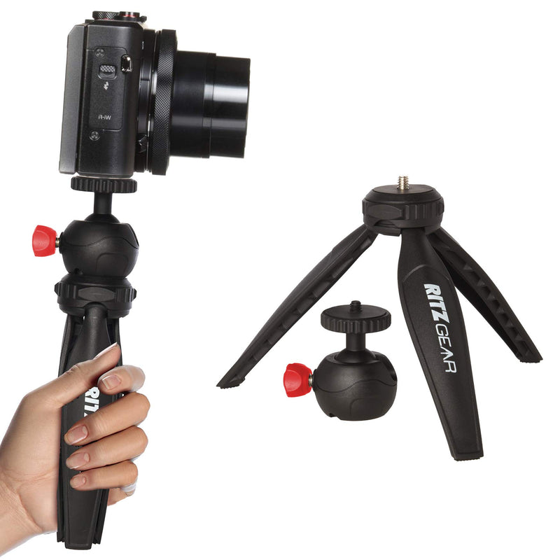 Ritz Gear Tripod Bundle Includes 60" Monopod, Tabletop Tripod and Telescoping Selfie-Stick