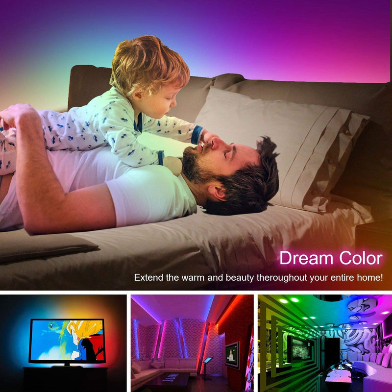 [AUSTRALIA] - LED Strip Lights,32.8ft RGB 300LEDs Waterproof Light Strip Kits with infrared 44 Key, Suitable for Room,TV, Ceiling, Cupboard Bar Home Decoration 