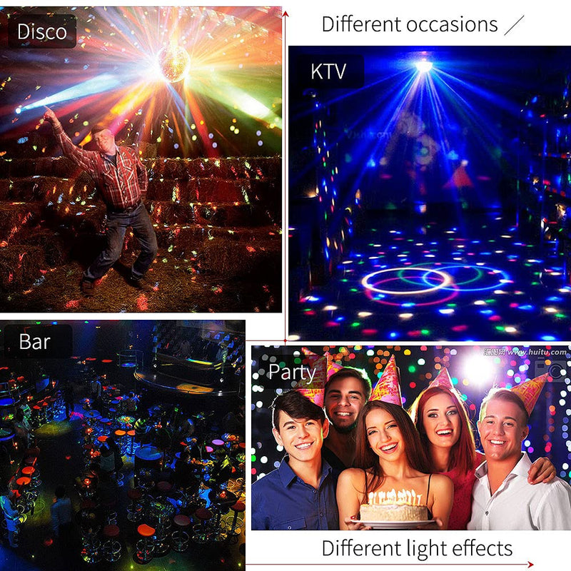 NIPEECO Disco Ball LED Night Light Disco Light Effects with Bluetooth Speaker Disco Light Projector Lamp Music-Controlled Party Light with Remote & USB Cable for Kids Birthday Party