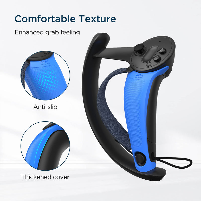 KIWI design Controller Grips Cover for Valve Index Accessories Controller Handle Cover (Blue, 1 Pair) Blue
