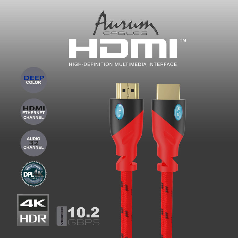 Aurum Ultra Series - High Speed HDMI Cable 25 Ft with Ethernet - Supports 3D & ARC [Latest Version] - 25 Feet - 2 Pack 2 Pk