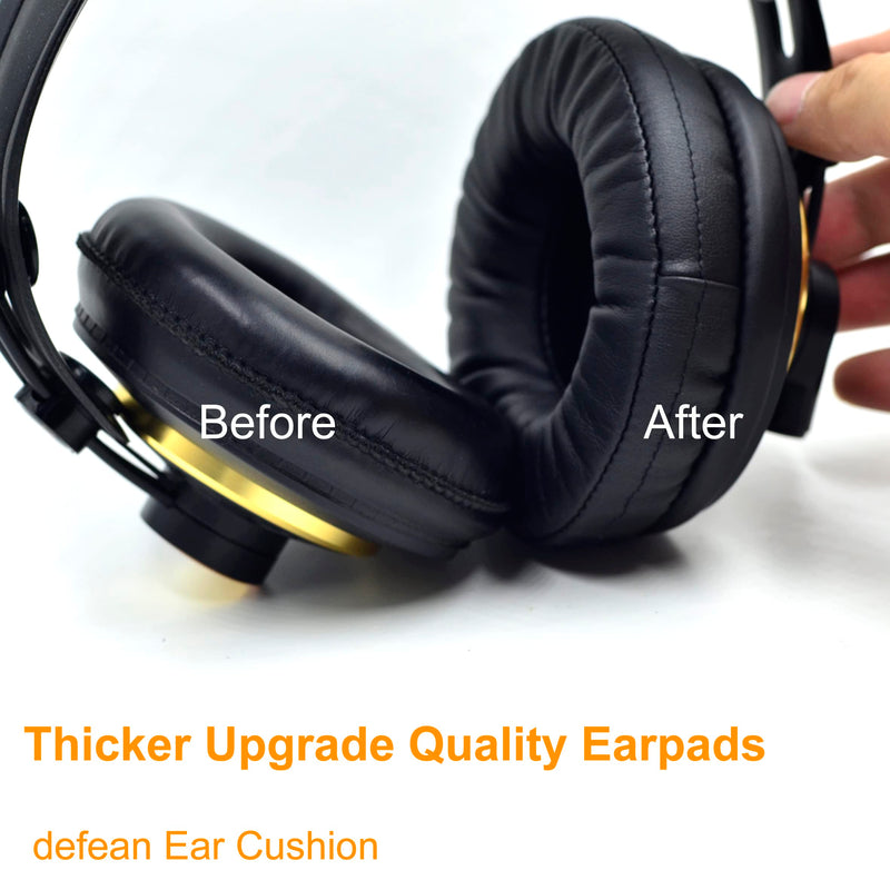 [AUSTRALIA] - K240 Ear Pads defean Replacement Ear Cushion Earpads Pillow Cover Compatible with AKG K240 K550 K551 K553 K241 K241 K272 Headset,Softer Leather,High-Density Noise Cancelling Foam, Added Thickness 