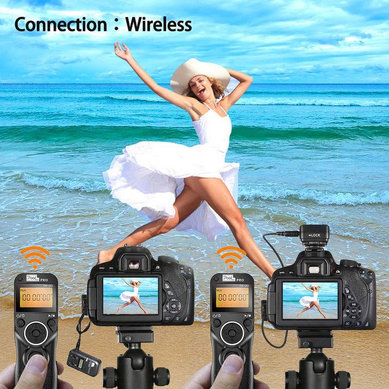 [AUSTRALIA] - Remote Shutter Compatible for Canon, PIXEL Wireless Shutter Release Timer Remote Control E3/N3 Compatible for Canon Eos 1D 5D Mark IV 5D 6D 7D Mark R5 R6 50D 40D 30D 20D 10D D60 RP XT T7i 500D 90D TW-283E3/N3 Compatible for Canon 