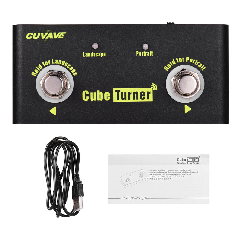 Lerodite Page Pedal Tuner, External Pedal Controller,Music Score Control the Turning Function Page Up Page Down for Guitar Effect Pedal,Tablet,Mobile Phone