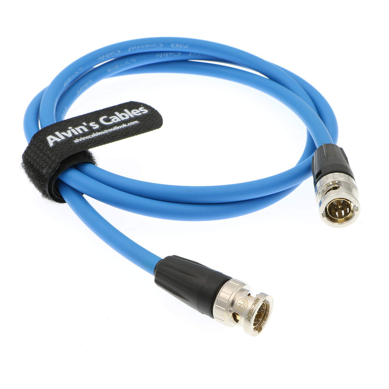 Alvin's Cables 12G HD SDI Video Coaxial Cable BNC Male to Male for 4K Video Camera 1M Blue 1M