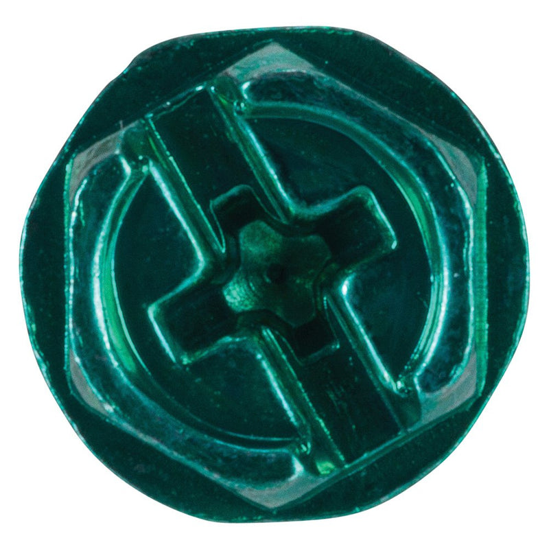 Solid Wire Grounding Hex Head Screw, Green (Pack of 100)