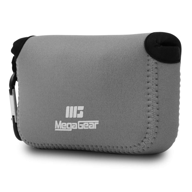 MegaGear ''Ultra Light'' Neoprene Camera Case, Bag with Carabiner for Fujifilm X70 Digital Camera (Grey) (MG713)