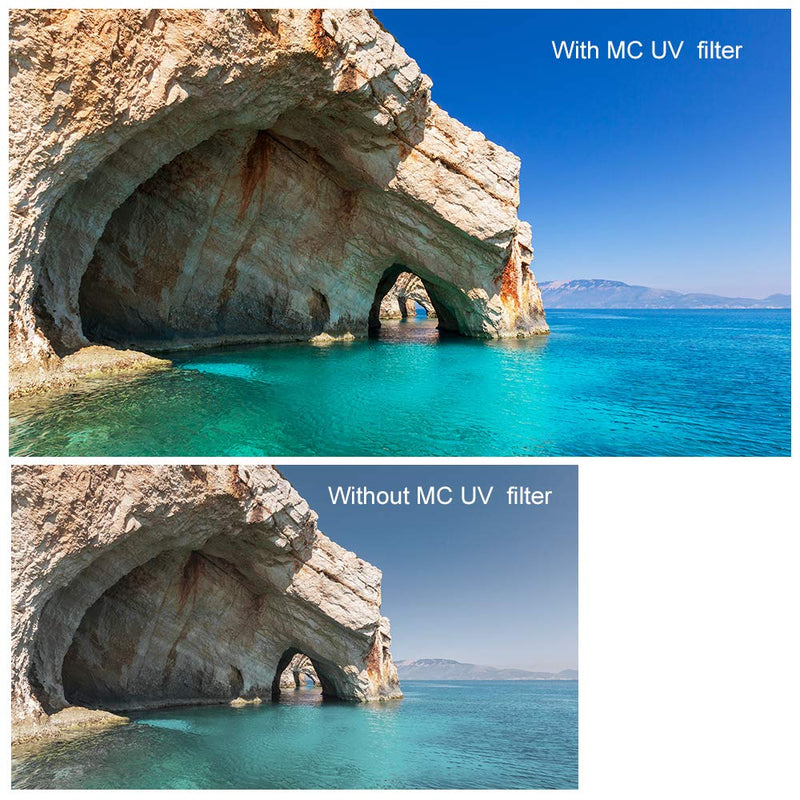 K&F Concept 62mm MC UV Filter, Super Slim/High Transmittance/Anti-Reflective, for Camera Lens + Cleaning Cloth