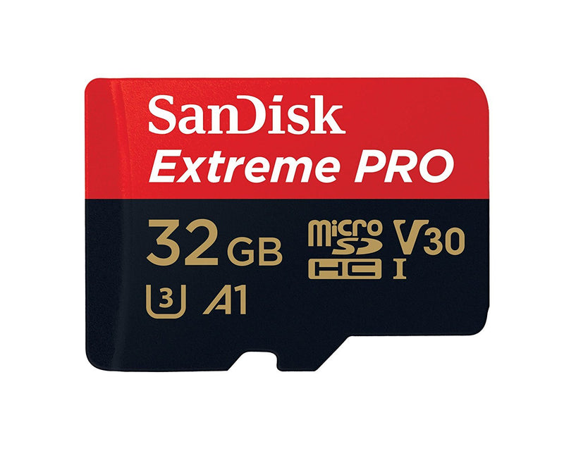 SanDisk 32GB Micro SDHC Extreme Pro Memory Card Works with DJI Osmo Action Camera (SDSQXCG-032G-GN6MA) Class 10, UHS-1, U3, 4K, Bundle with (1) Everything But Stromboli SD, MicroSD Card Reader 32GB Class 10