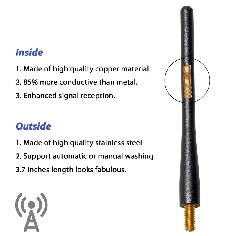 [AUSTRALIA] - Anina Car Radio Antenna Mast for 2009-2018 Dodge Ram 1500 4.7 Inches Aluminum Alloy Antenna Replacement 4.7 Inch Dodge RAM 