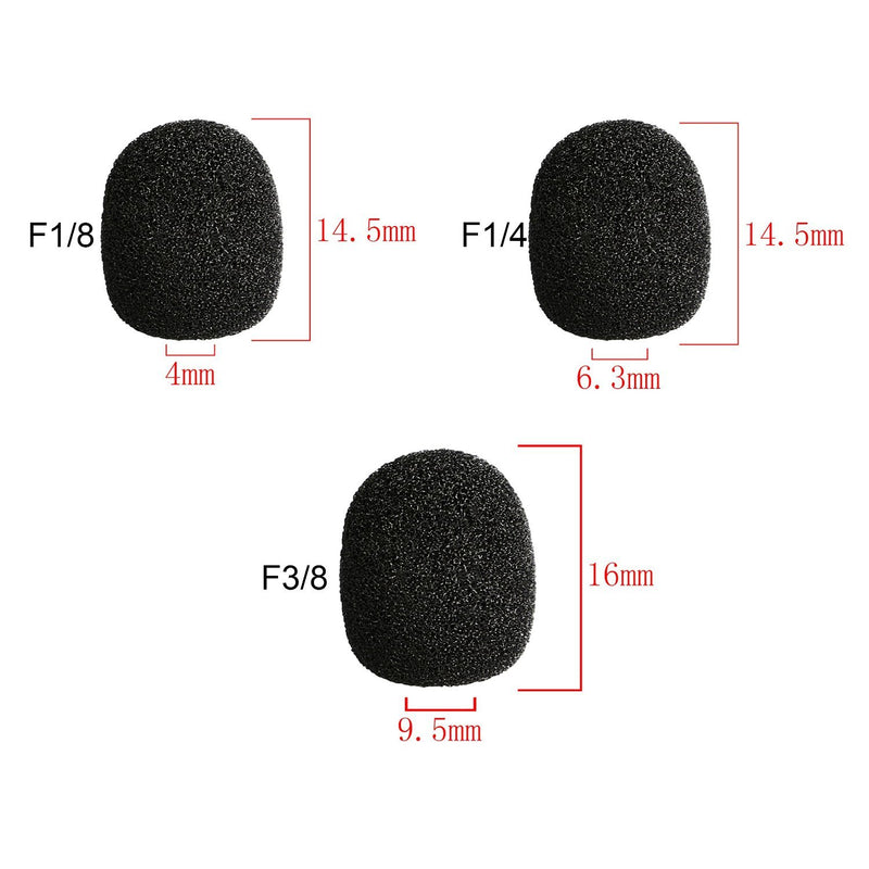 [AUSTRALIA] - Movo F1/4 Acoustic Foam Lavalier Microphone Windscreens - Fits Mic Capsules 6.3mm Diameter X 11mm Length (5 Pack) Acoustic Foam (Medium) 