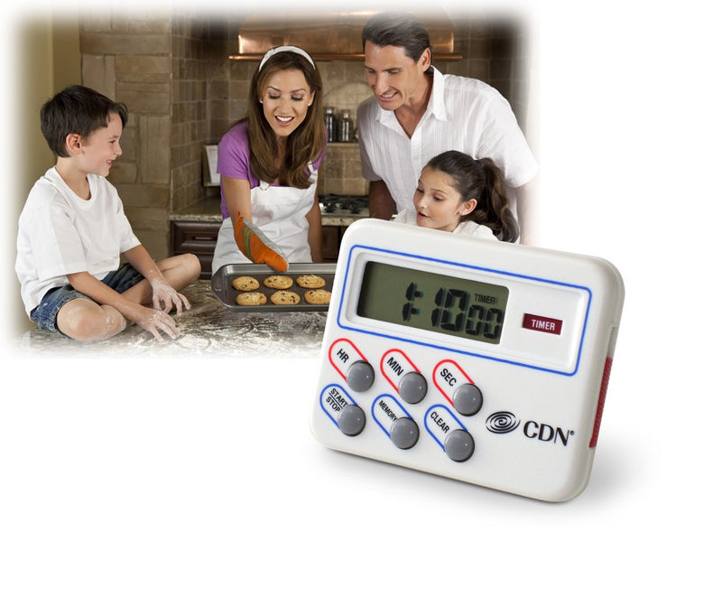 CDN Digital Timer and Clock Memory Feature, 6.8 x 4.5 x 0.9 inches, Cream 1