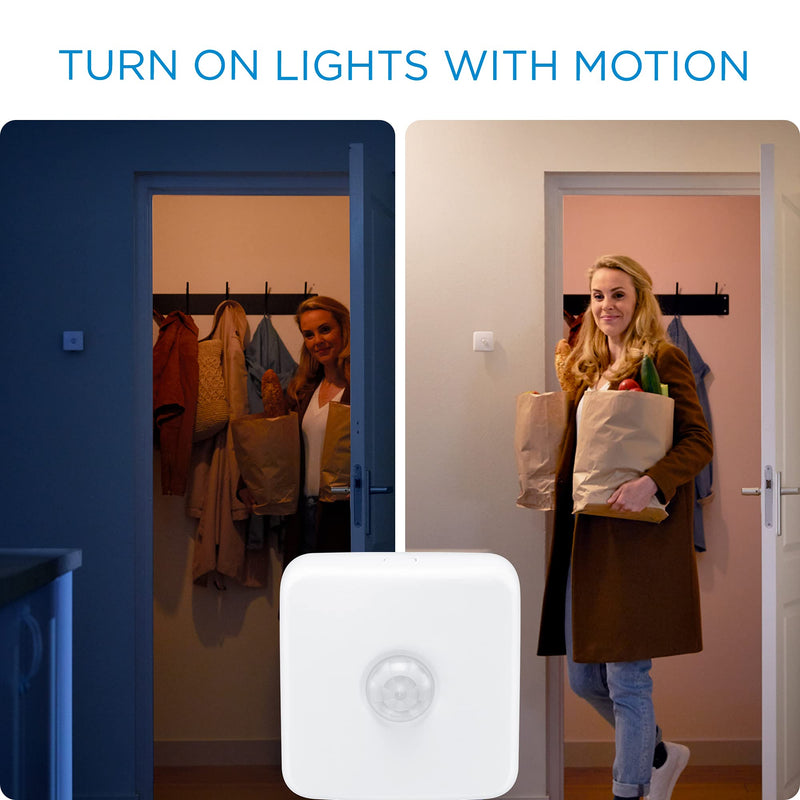 WiZ Connected 2-Pack WiFi Motion Sensor for WiZ Lights, Compatible with Alexa and Google Home Assistant, White (Compatible only with WiZ Lights) 2 Count (Pack of 1)