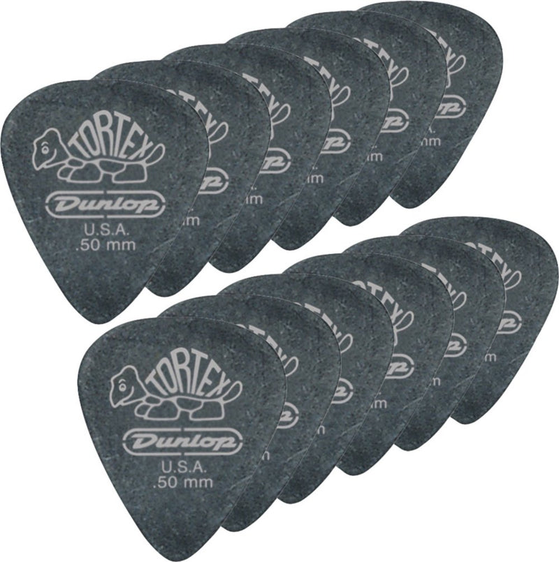 Dunlop 488P.50 Tortex Pitch Black, .50mm, 12/Player's Pack